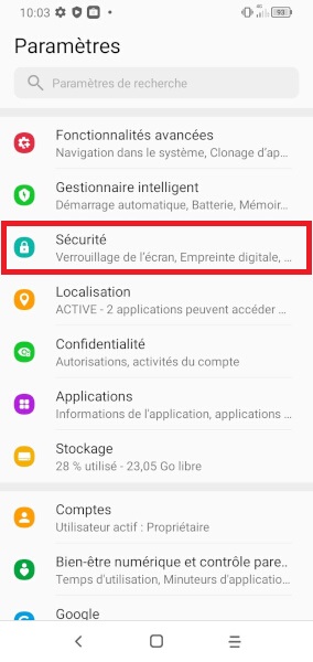 Configurer une empreinte digitale